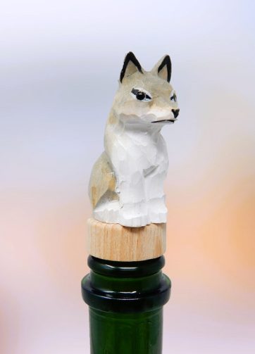 Wolf Wine Stopper Handmade Reusable Bottle Plug Saver Cap Sealer Decorative Accessory Forest