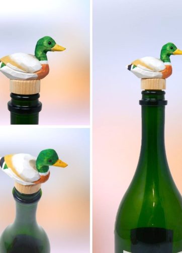 Mallard Duck Wine Stopper Handmade Reusable Bottle Plug Saver Cap Sealer Decorative Accessory