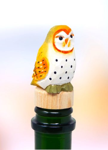Barn Owl Bird Wine Stopper Handmade Reusable Bottle Plug Saver Cap Sealer Decorative Accessory