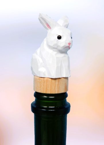 Rabbit Bunny Wine Stopper Handmade Reusable Bottle Plug Saver Cap Sealer Decor Unique Accessory