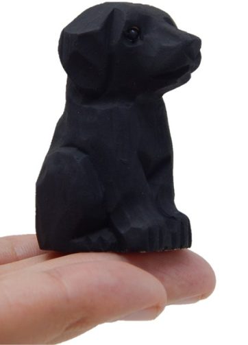Black Labrador Retriever Dog Puppy Wooden Figurine Handcrafted Statue Unique Lover Gift Pet Lover Home Decor